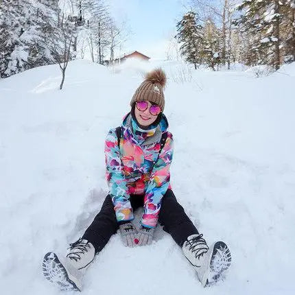 HOTIAN Women's Colorful Ski Snowboard Jacket HOTIAN