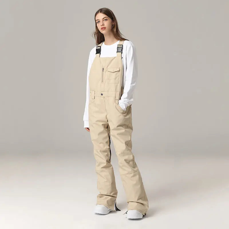 HOTIAN Women's New High Waist Overalls Ski Bibs Pants HOTIAN