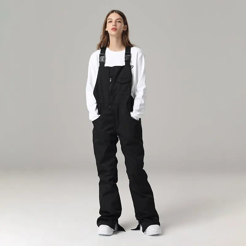 HOTIAN Women's New High Waist Overalls Ski Bibs Pants HOTIAN