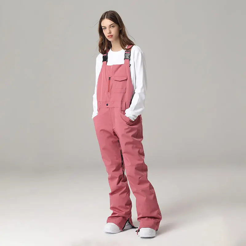 HOTIAN Women's New High Waist Overalls Ski Bibs Pants HOTIAN