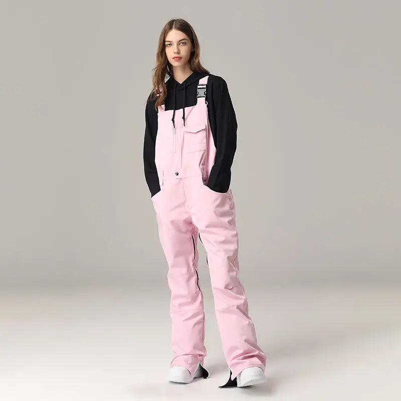 HOTIAN Women's New High Waist Overalls Ski Bibs Pants HOTIAN