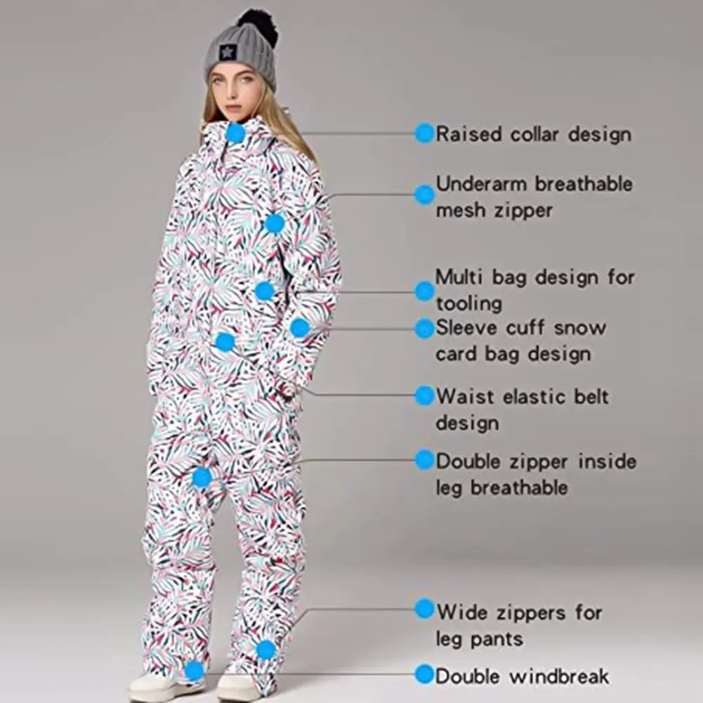 HOTIAN Women's One Piece Ski Suits Ski Onesies HOTIAN