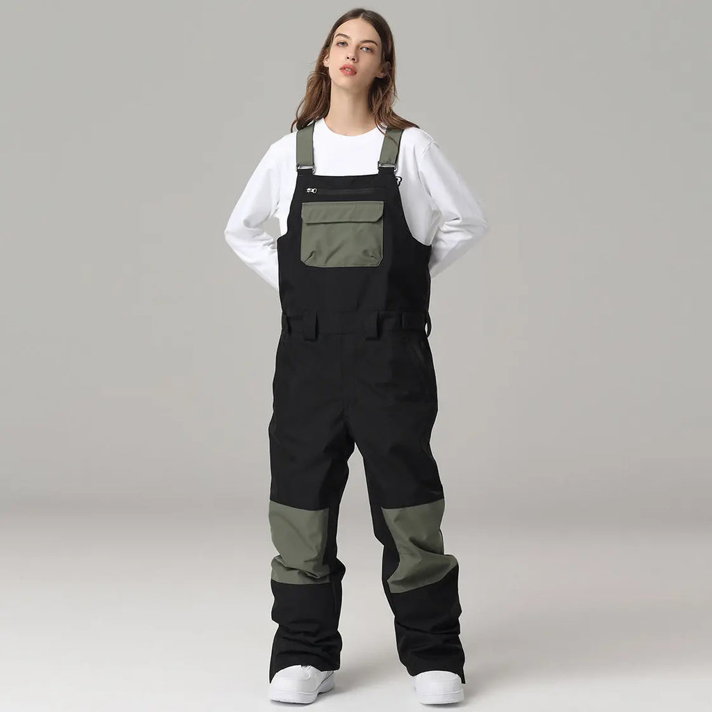 HOTIAN Women's Ski Bibs Pants High Waist Ski Overalls HOTIAN