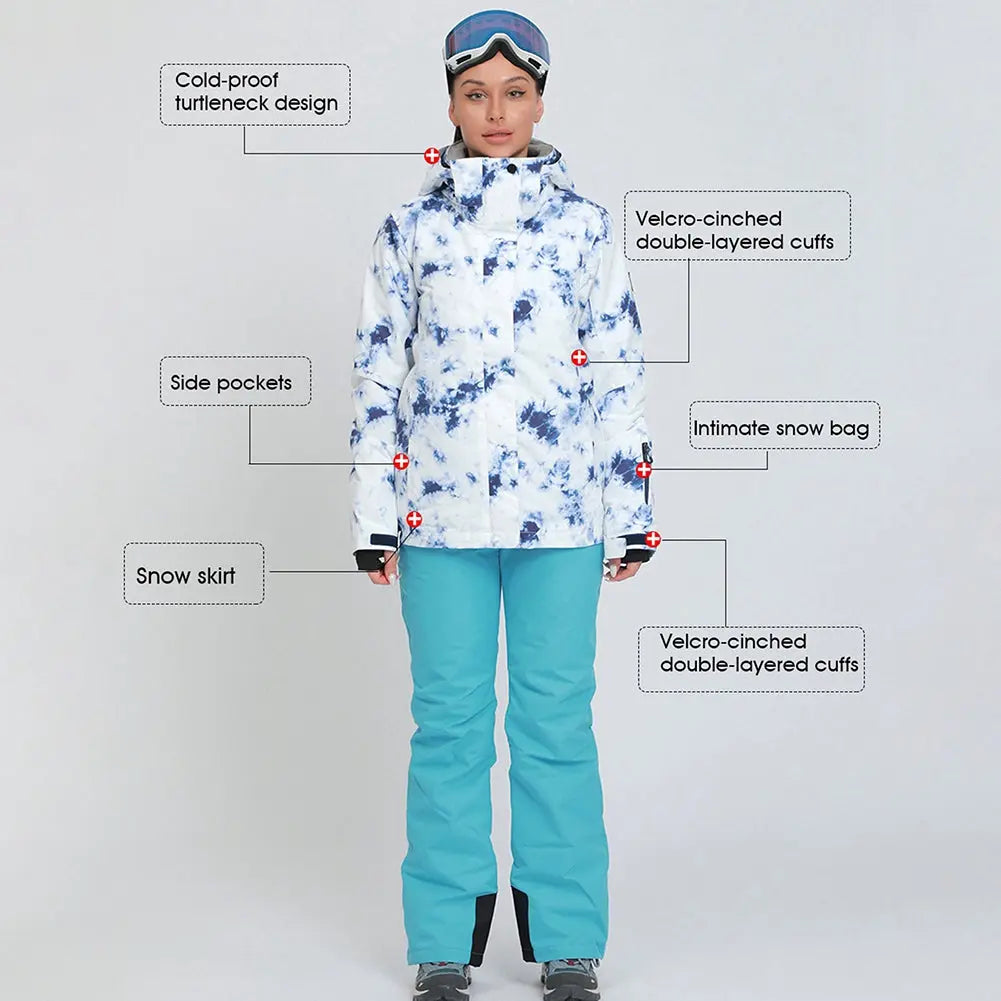 HOTIAN Women's Ski Jacket and Pants Set HOTIAN