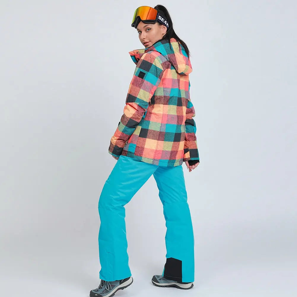 HOTIAN Women's Ski Suits Snowboard Jacket and Pants Set HOTIAN