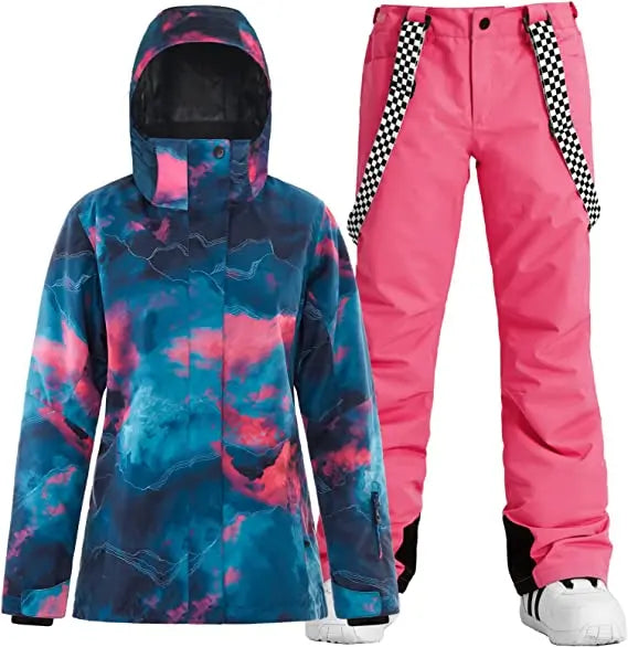 HOTIAN Women's Snowboard Jacket and Pants Set Ski Suits HOTIAN