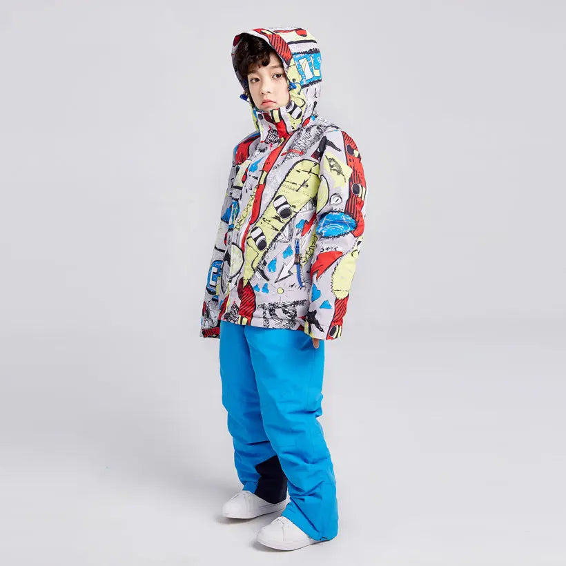 Hotian Boys Colorful Winter Warm Snowboard Ski Jacket HOTIAN