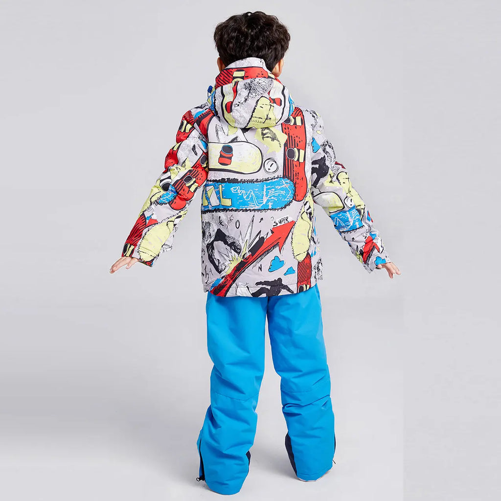 Hotian Boys Colorful Winter Warm Snowboard Ski Jacket HOTIAN