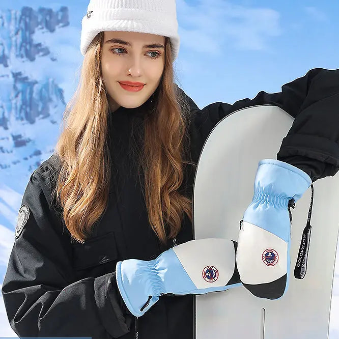 Hotian Unisex Insulated Ski Mittens Waterproof HOTIAN