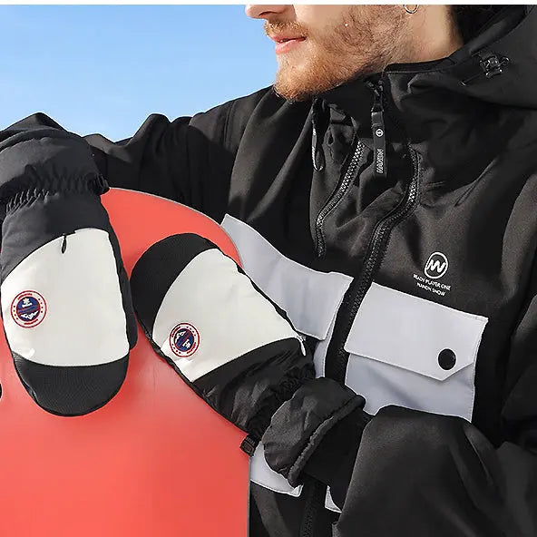 Hotian Unisex Insulated Ski Mittens Waterproof HOTIAN