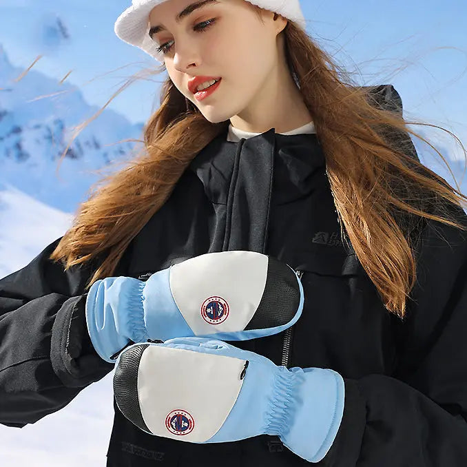Hotian Unisex Insulated Ski Mittens Waterproof HOTIAN