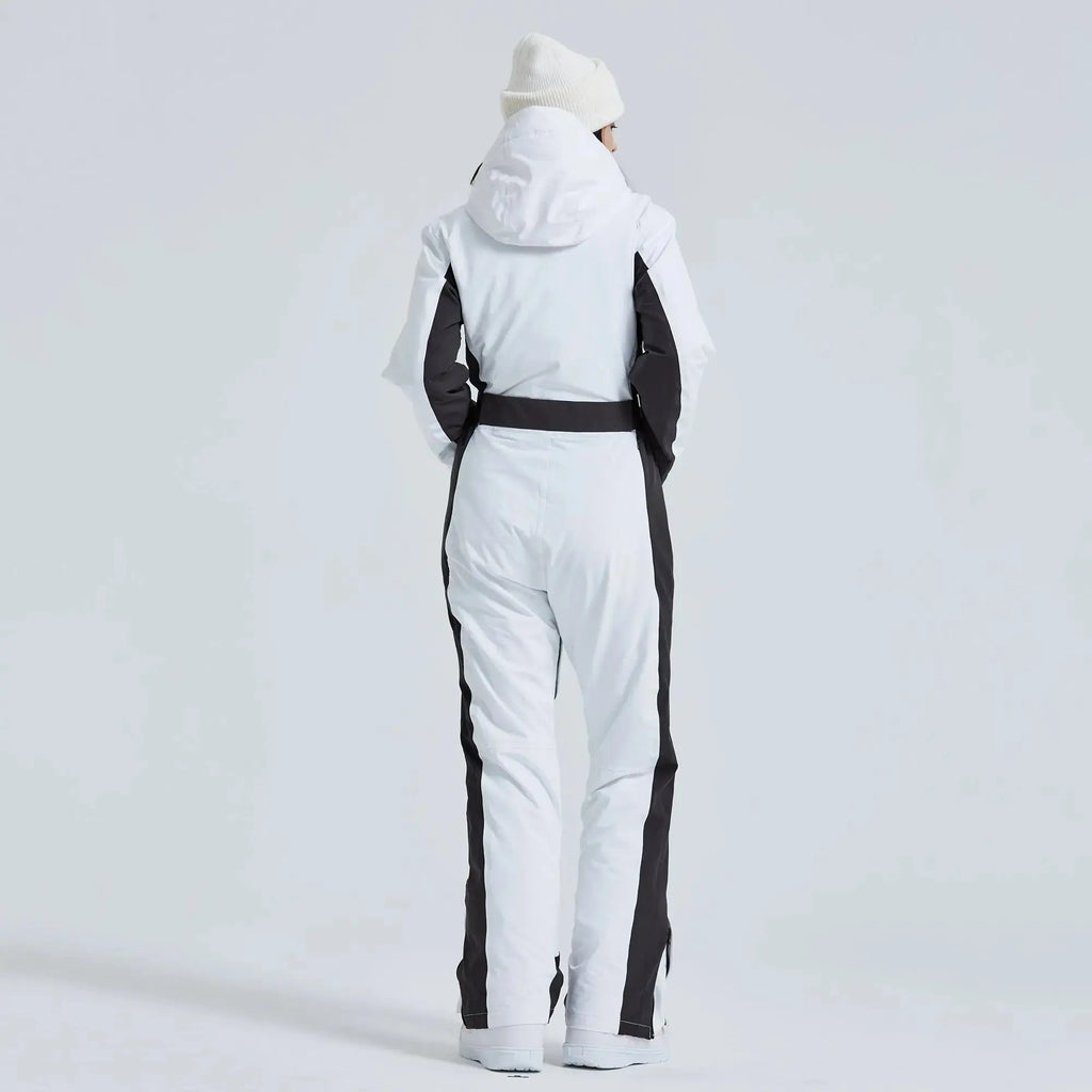 Hotian Women High Neck Hooded One Piece Ski Suits HOTIAN