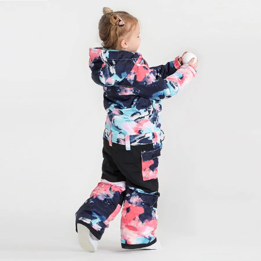 Kids Colorful One Piece Ski Suit HOTIAN