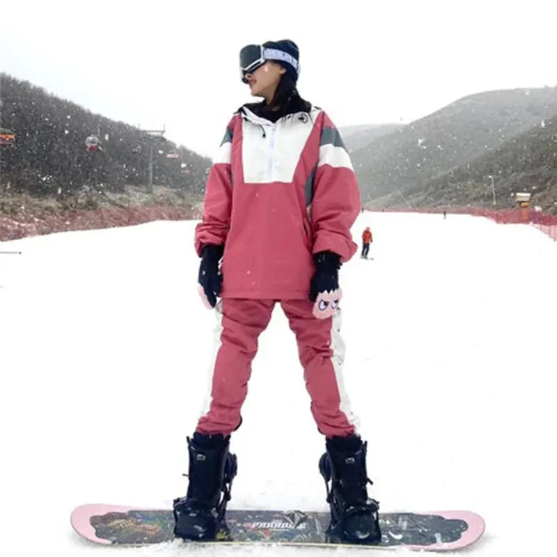 Women's Snowboard Ski Suits Anorak Insulated Jacket and Pants HOTIAN